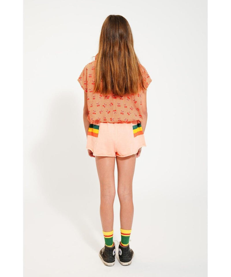 Piupiuchick Shorts Pink With Multicolor Stripes