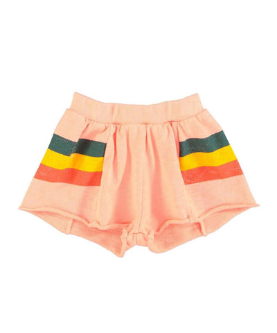 Piupiuchick Shorts Pink With Multicolor Stripes