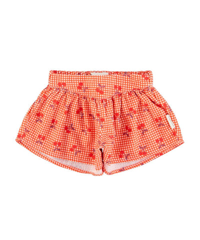 Piupiuchick Shorts Red/White Checkered With Cherries