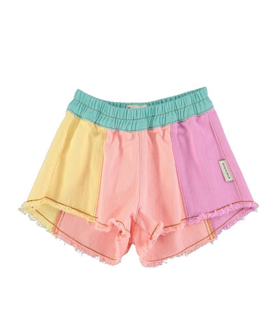 Piupiuchick Shorts With Fringes Multicolor Pastels