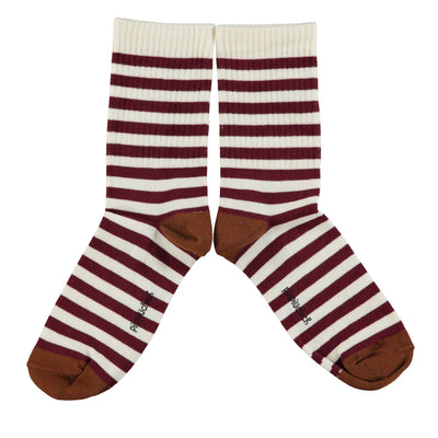 Piupiuchick Socks Eru & Bordeaux Stripes - Studio Play
