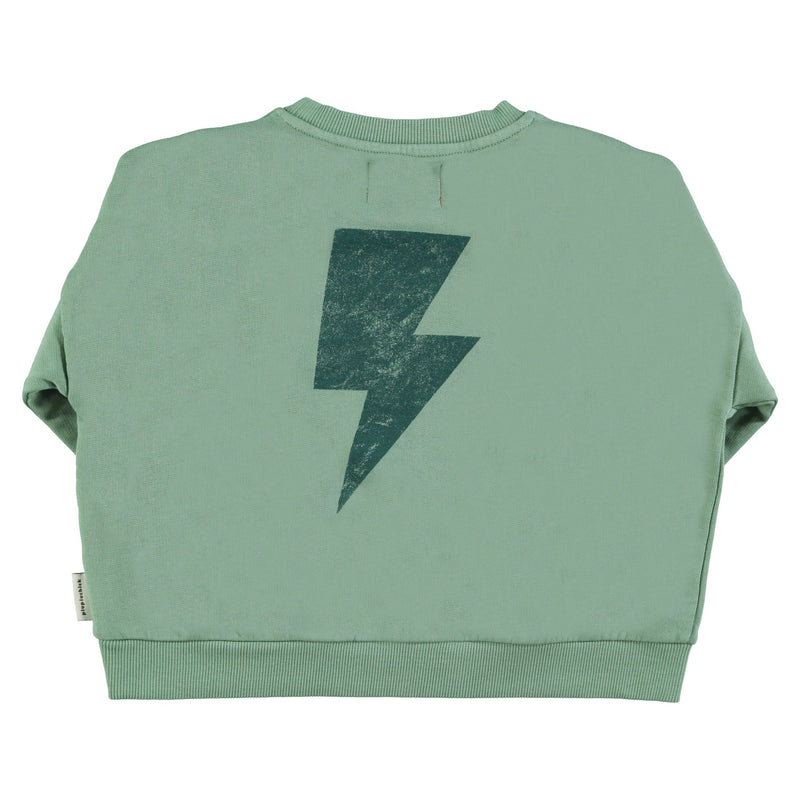 Piupiuchick Sweatshirt Green With "rock & roll" Print