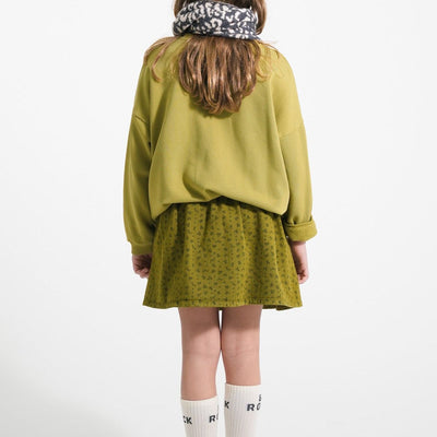 Piupiuchick Sweatshirt Olive Green With Tiger Print - Studio Play