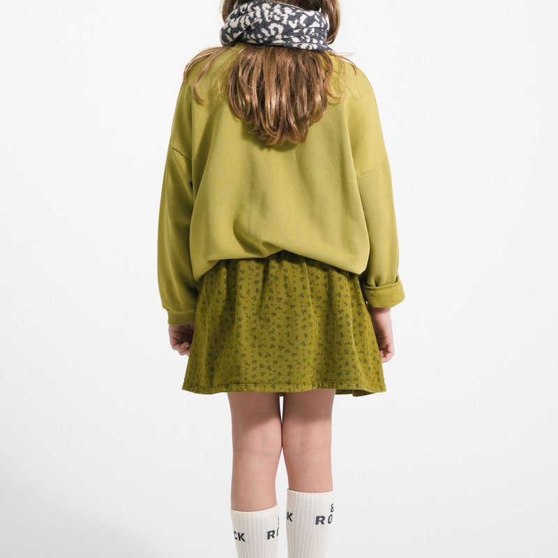 Piupiuchick Sweatshirt Olive Green With Tiger Print