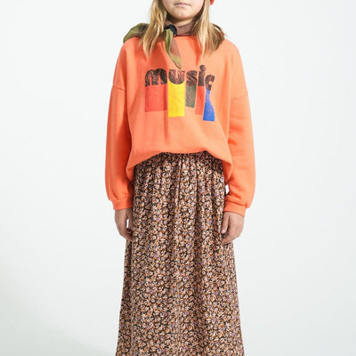 Piupiuchick Sweatshirt Orange With "music" Print - Studio Play