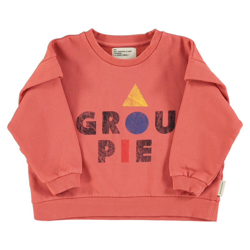 Piupiuchick Sweatshirt Pink With "groupie" Print - Studio Play