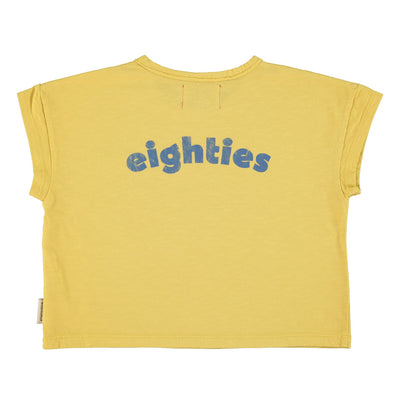 Piupiuchick T-shirt Yellow With Multicolor Wave Print