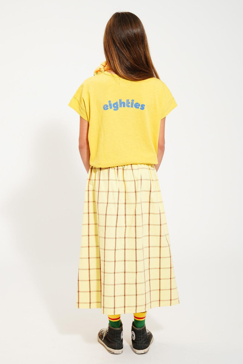 Piupiuchick T-shirt Yellow With Multicolor Wave Print