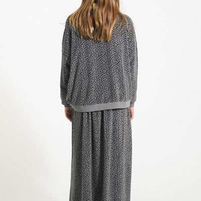 Piupiuchick Terry Cotton Sweatshirt Grey With Animal Print - Studio Play