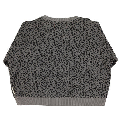 Piupiuchick Terry Cotton Sweatshirt Grey With Animal Print - Studio Play