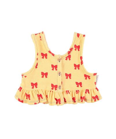 Piupiuchick Top Yellow With Red Bows