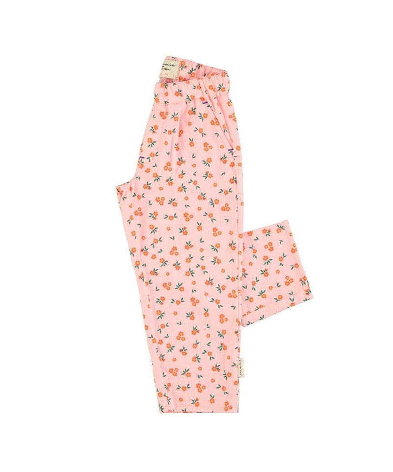 Piupiuchick Trousers Pink Flowers