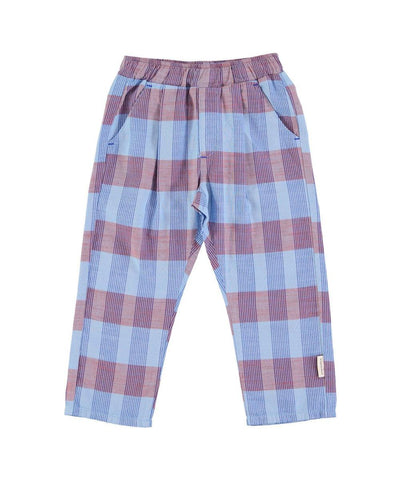 Piupiuchick Unisex Trousers Blue Checkered