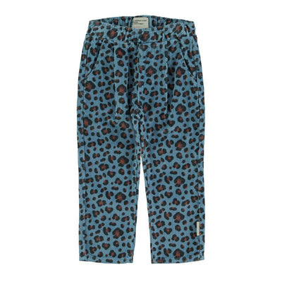 Piupiuchick Unisex Trousers Blue With Animal Print
