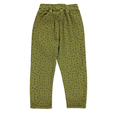 Piupiuchick Unisex Trousers Khaki With Black Flowers - Studio Play