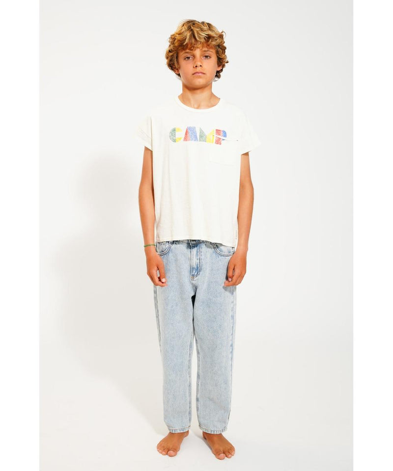 Piupiuchick Unisex Trousers Washed Blue Denim