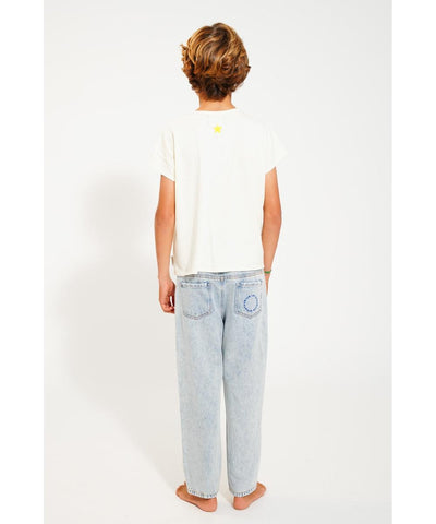 Piupiuchick Unisex Trousers Washed Blue Denim