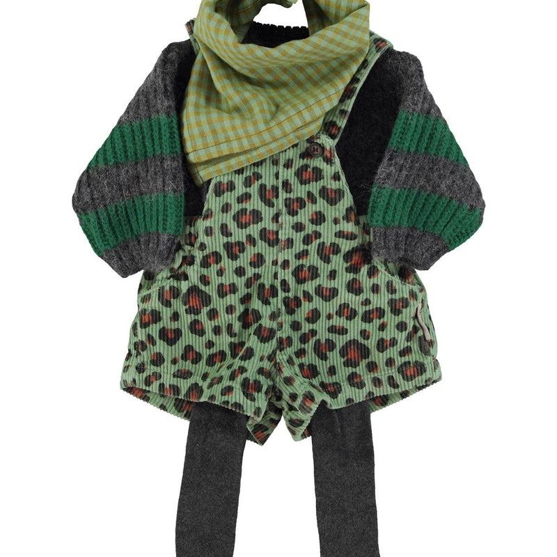 Piupiuchick Baby Knitted Sweater Grey & Green Stripes