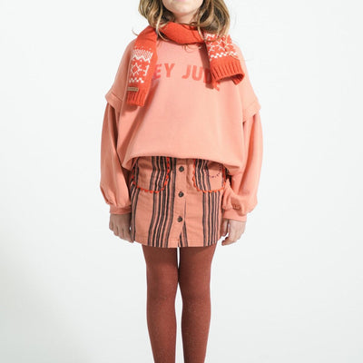 Piupiuchick Short Skirt Pink With Black Stripes