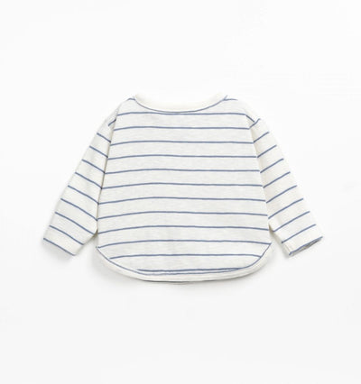 Play Up Baby long sleeve striped tee White/blue