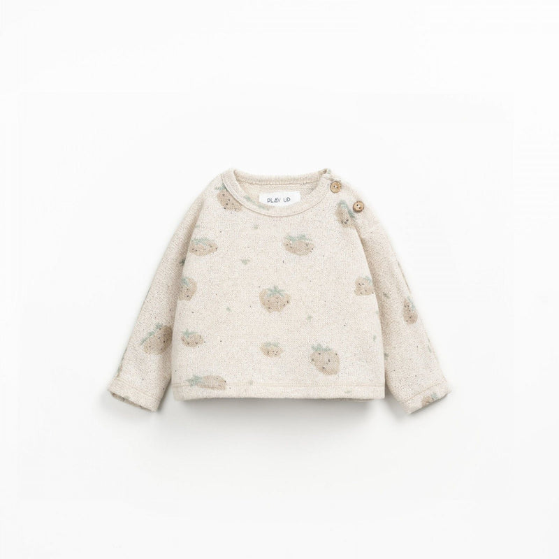 Play Up Baby Printed Jersey Sweater Grés Morangos - Studio Play
