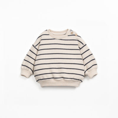 Play Up Baby Striped Jersey Sweater Grafite - Studio Play