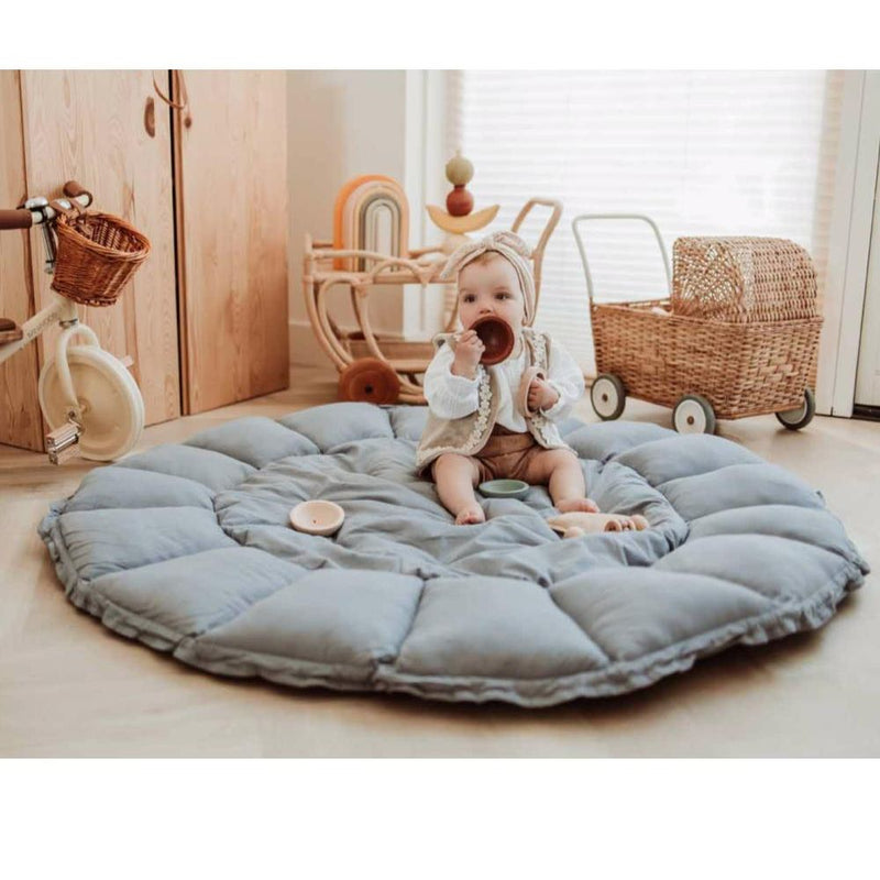 Playandgo Organic Babymat Bloom Dusty Blue - Studio Play
