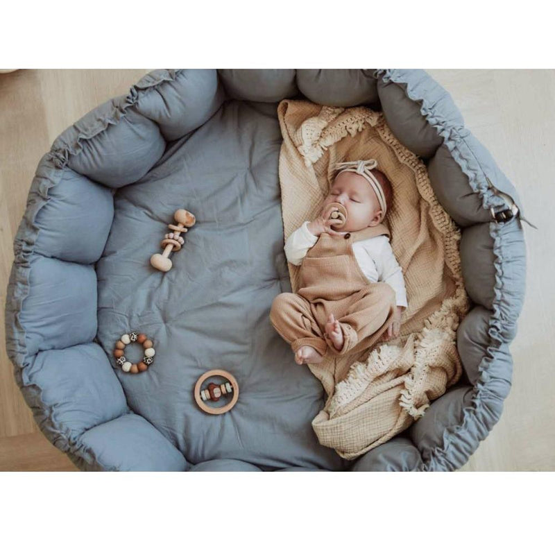 Playandgo Organic Babymat Bloom Dusty Blue - Studio Play
