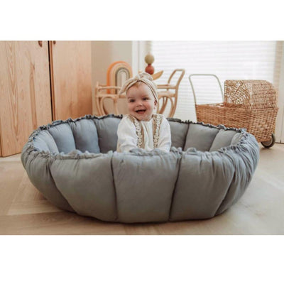 Playandgo Organic Babymat Bloom Dusty Blue - Studio Play
