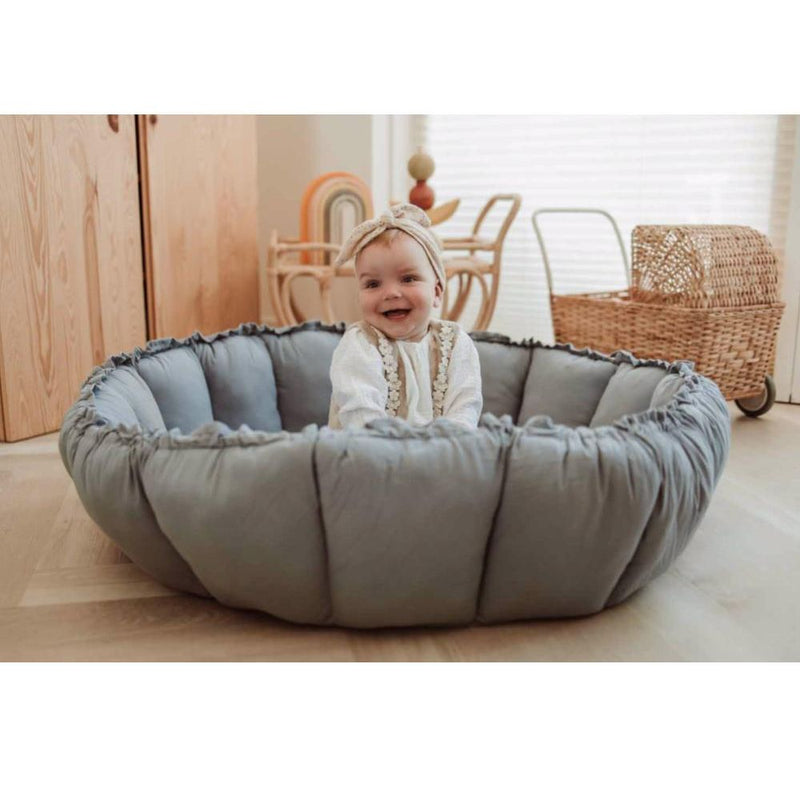 Playandgo Organic Babymat Bloom Dusty Blue - Studio Play