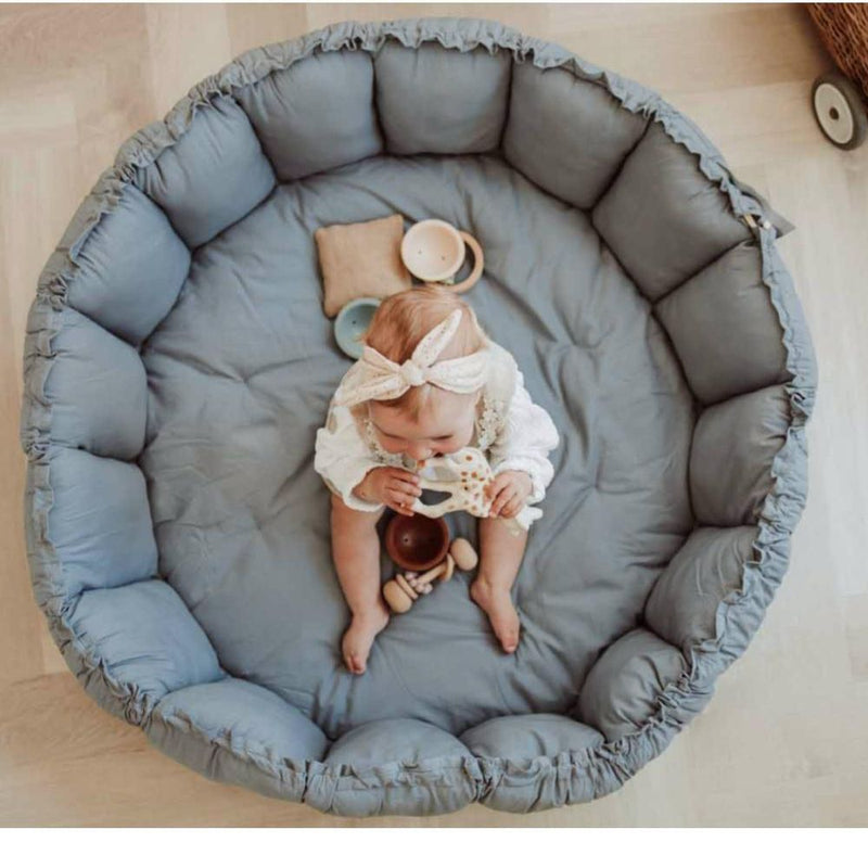Playandgo Organic Babymat Bloom Dusty Blue - Studio Play