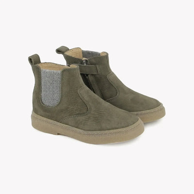Pom D'api KIDS Trix Jod Zip Nubuck Kaki