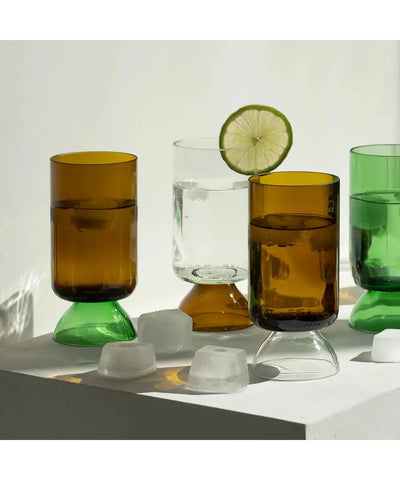 Q De Bouteilles Glas Met Steel Danser Set of 2