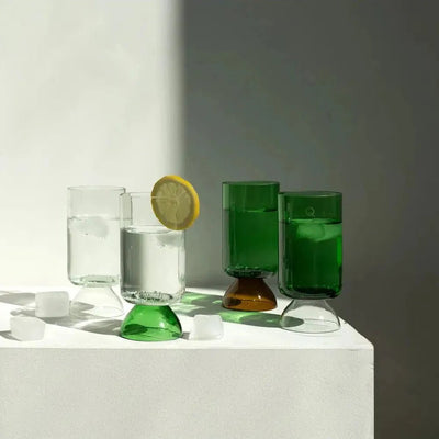 Q De Bouteilles Glas Met Steel Débattre Set of 2 - Studio Play
