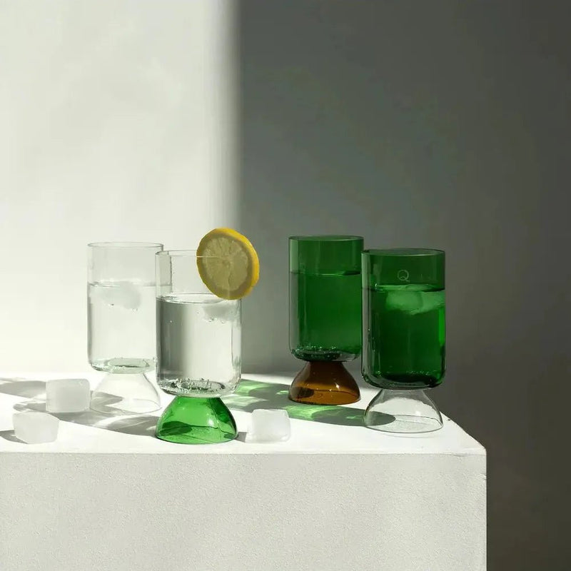 Q De Bouteilles Glas Met Steel Débattre Set of 2 - Studio Play