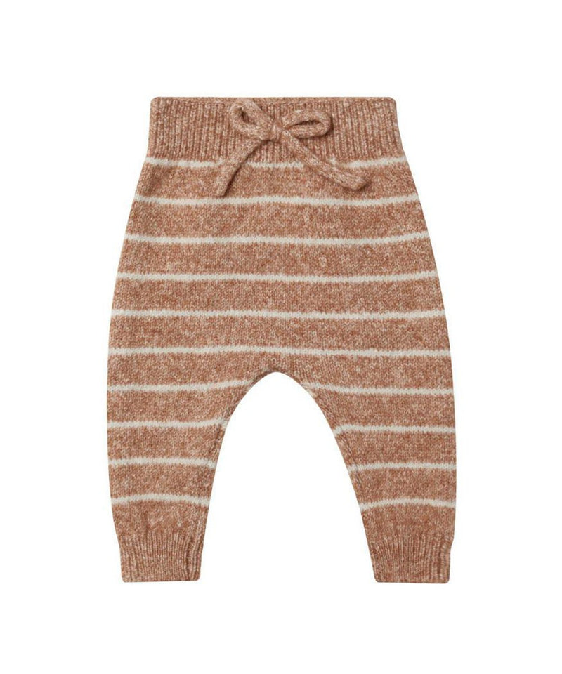 Quincy Mae Baby Knit Pants Cinnamon Stripe