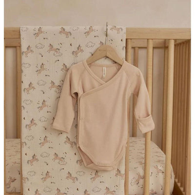 Quincy Mae Baby Woven Swaddle Unicorns/ natural - Studio Play