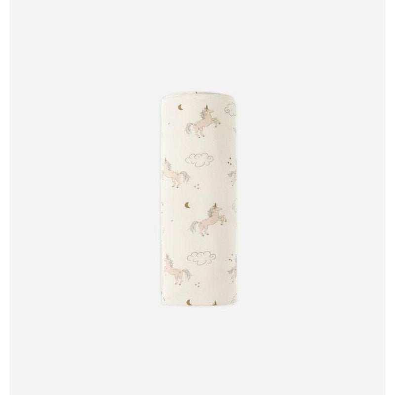 Quincy Mae Baby Woven Swaddle Unicorns/ natural - Studio Play