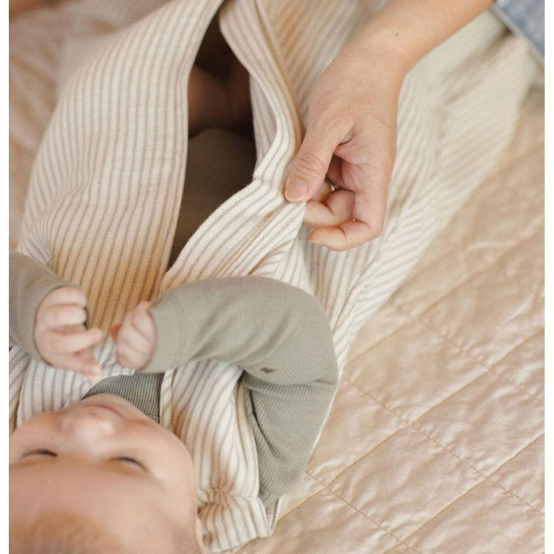 Quincy Mae Sleep Bag Basil Stripe - Studio Play