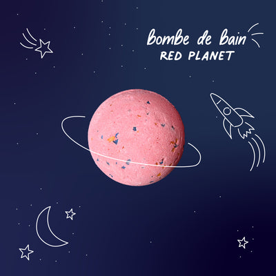 Nailmatic Bath Bomb Red Planet Blue Flakes