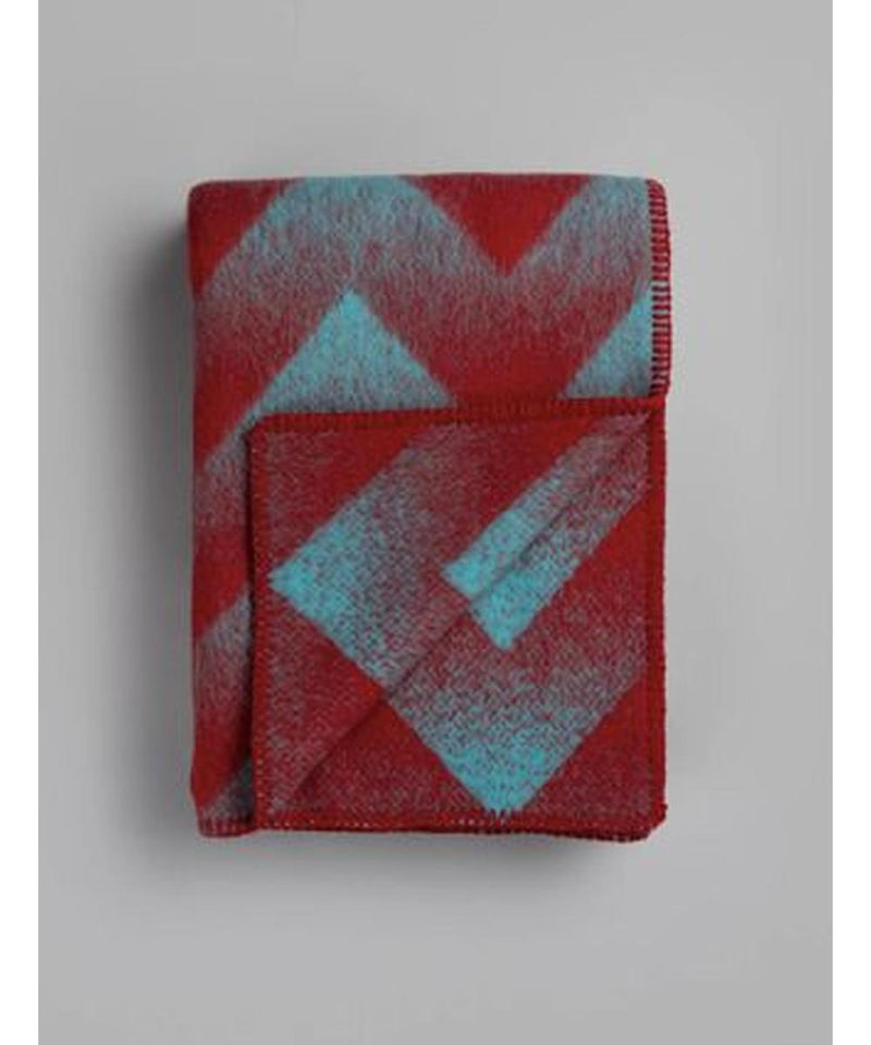 Roros Tweed Lynild Red/Blue Throw