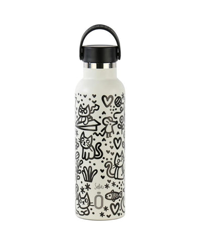 Runbott Thermal Bottle 600ml Carma Sala Doodle Nata