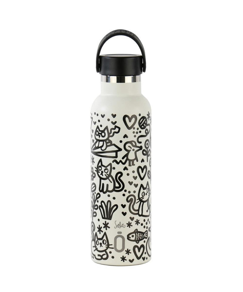 Runbott Thermal Bottle 600ml Carma Sala Doodle Nata