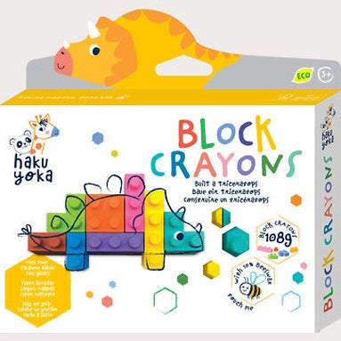 Haku Yoka Block Crayons Triceratops
