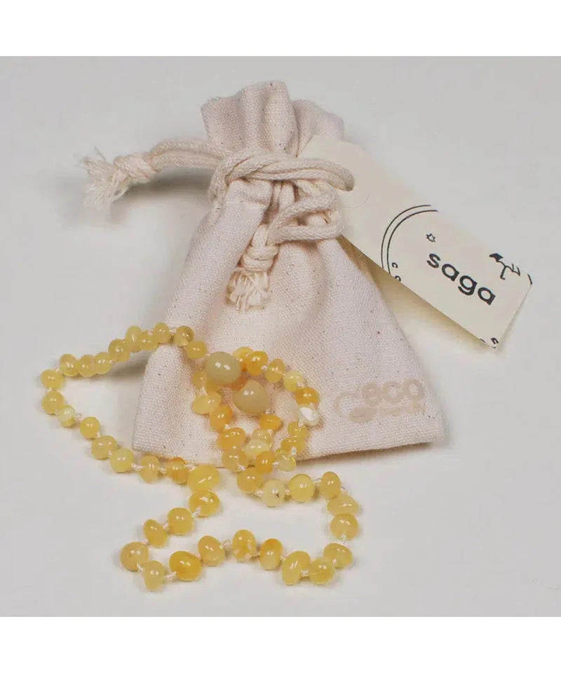 Saga Necklace Amber Milky