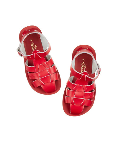 Salt-Water Sandals Kids Shark Red