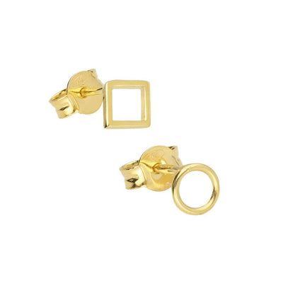 Selva Sauvage Oorbellen Open Circle & Square - Studio Play