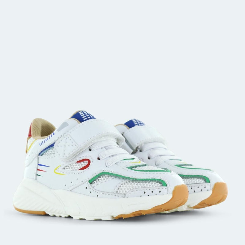 Shoesme Baby Sneaker White Green Red - Studio Play