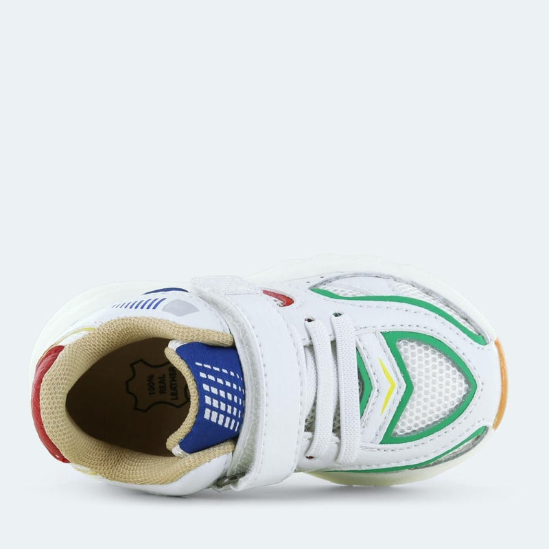 Shoesme Baby Sneaker White Green Red - Studio Play