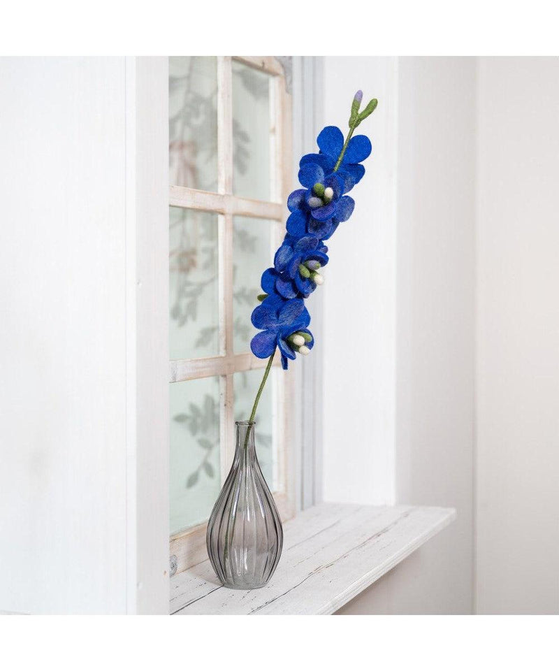 Sjaal Met Verhaal Bloem Ridderspoor Blauw